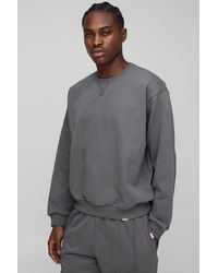 BoohooMAN - Premium Script Heavyweight Oversized Boxy Sweatshirt - Lyst