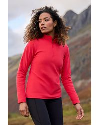 Mountain Warehouse - 'Camber' Striped Fleece Top Half Zip Quick Dry Breathable Sweater - Lyst