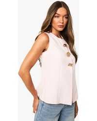 Boohoo - Shell Trim Waistcoat - Lyst