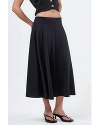 Busem - High Waist A-Line Midi Skirt - Lyst