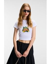 Grimelange - Printed Crop Crew Neck T-Shirt - Lyst