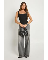 Boohoo - Structured Crepe Corset Top - Lyst