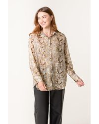 Blue Vanilla - Snake Print Long Sleeve Shirt - Lyst