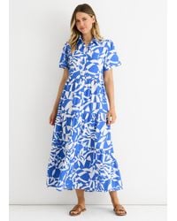 Gini London - Aztec Print Oversized Smock Maxi Dress - Lyst
