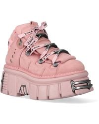New Rock - M-106-C153 Tower Platform Gothic Punk Ankle Boots Leather - Lyst