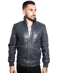Infinity Leather - Varsity Bomber Jacket-Adana - Lyst