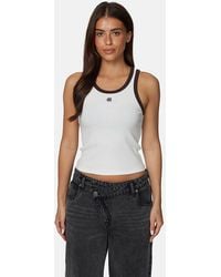 Good For Nothing - Monogram Contrast Ribbed Vest Top - Lyst