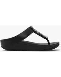 Fitflop - Fino Pearls And Crystal Toe-Post Sandals - Lyst