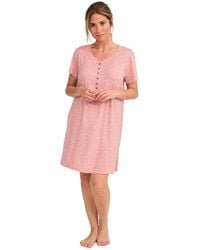 J&j Brothers - Jjbfh0211 Short Sleeve Nightgown - Lyst