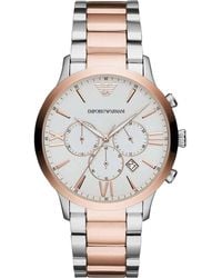 Emporio Armani - Armani Giovanni Chronograph Quartz White Dial Mens Watch - Lyst