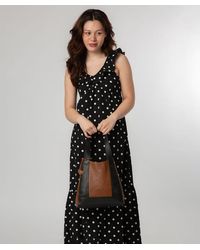 NiNa Amora - 'Celeste' & Tan Leather Handbag - Lyst