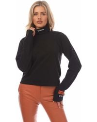 Heron Preston - Dames Ctnmb Rollneck T-shirt Met Lange Mouwen In Zwart-wit - Lyst