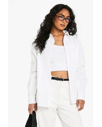 Boohoo - Basics Oversized Cotton Poplin Shirt - Lyst