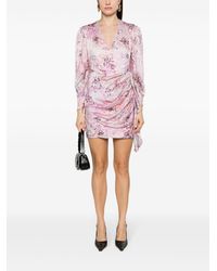IRO - Floral Print Zijden Korte Jurk - Lyst