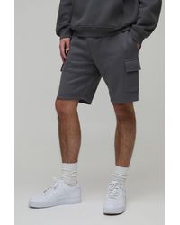BoohooMAN - Basic Slim Fit Cargo Jersey Short - Lyst
