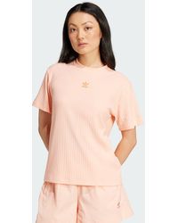 adidas - Essentials Wide Rib Tee - Lyst