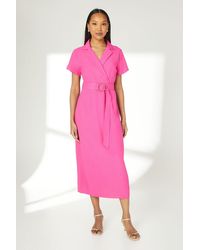 PRINCIPLES - Belted Viscose Utility Dress - Lyst