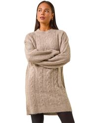 Roman - Petite Cable Knit Shift Dress - Lyst