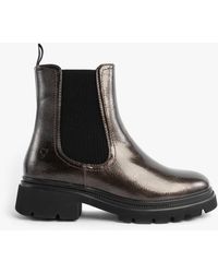 Heavenly Feet - Zeta Chelsea Boots Pewter Patent - Lyst