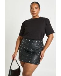 Boohoo - Plus Shoulder Pad Knot Detail T-Shirt - Lyst