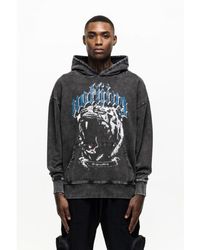Good For Nothing - Fury Acid Wash Black Hoodie Cotton - Lyst