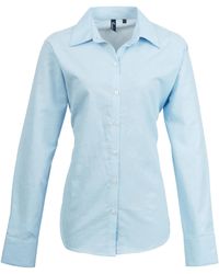 PREMIER - Ladies Signature Oxford Long Sleeve Work Shirt (Light) - Lyst