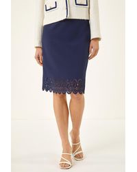 Roman - Lasercut Hem Pencil Skirt - Lyst