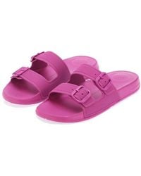 Fitflop - Womenss Fit Flop Iqushion Two-Bar Buckle Slide Sandals - Lyst