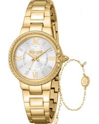 Just Cavalli - Jc1L378M0045 Ladies Primavera Snake Watch And Bracelet Gift Set - Lyst