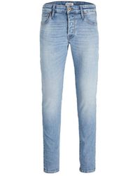 Jack & Jones - Plus Size Slim Fit Jeans Jjiglenn Jjicon Plus Size 957 Blue Denim - Lyst