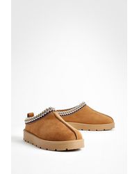 Boohoo - Embroidered Cosy Mules - Lyst