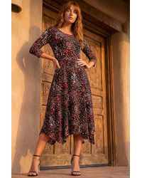 Roman - Speckled Hanky Hem Dress - Lyst