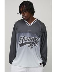 BoohooMAN - Tall Homme Oversized Applique Long-Sleeve Sports T-Shirt - Lyst