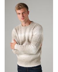 Kensington Eastside - Colour Block Ombre Crew Neck Jumper With Wool - Lyst