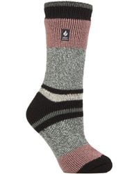 Heat Holders - Ladies Soft Warm Winter Stripe Patterned Thermal Socks - Lyst