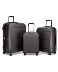 Infinity Leather - Expandable Hard Shell Pp 8 Wheel Luggage Travel Cabin Holiday Bags Suitcase Set - Lyst