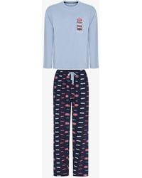 Penti - Aurora Station Geometric Patterned Long Sleeve Pajama Set - Lyst