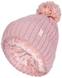 Heat Holders - Ladies Ribbed Cuffed Thermal Insulated Winter Pom Pom Bobble Hat - Lyst