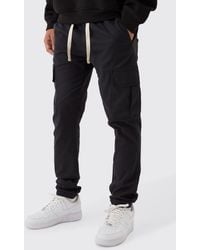 BoohooMAN - Skinny Cuffed Cargo Pants - Lyst