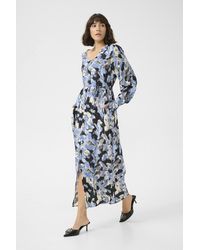 Kaffe - Kleid Loose Fit/ Graphic Strokes - Lyst