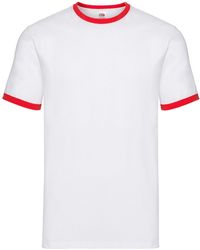 Fruit Of The Loom - Ringer T-Shirt Cotton - Lyst