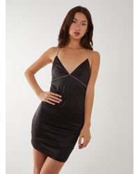 Pink Vanilla - Rhinestone Crossback Bodycon Dress - Lyst
