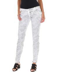 Met - Long Trousers With Narrow Cut Hems 70Dbf0585-R216 - Lyst