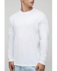 BoohooMAN - Basic Long Sleeve Regular Fit Crew Neck T Shirt - Lyst