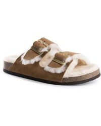 Aus Wooli - Australia Portsea Sheepskin Lining Sandals - Lyst