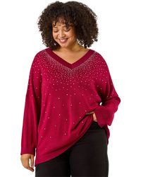 Roman - Curve Hotfix Knit Top - Lyst
