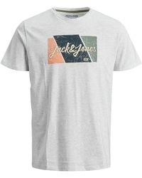 Jack & Jones - Jack&Jones Logo Casual T-Shirt Soft Cotton Crew Neck Short Sleeve - Lyst
