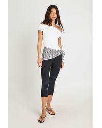 Boohoo - Tall Sculpting Matte Slinky Capri Pant - Lyst