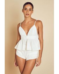 MissPap - Broderie Mix Ruched Panel Short - Lyst