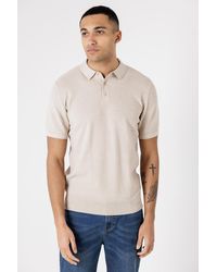 Kensington Eastside - Cotton Short Sleeve Button-Up Polo Shirt - Lyst
